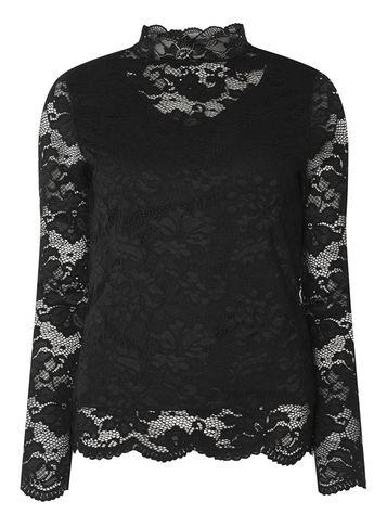 Dorothy Perkins *vero Moda Black Lace Funnel Neck Top