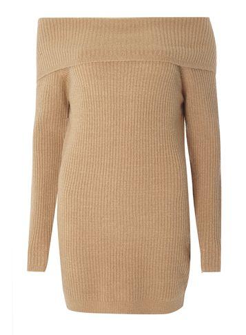 Dorothy Perkins Camel Bardot Longline Jumper
