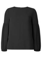 Dorothy Perkins Black Balloon Sleeve Top