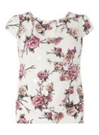 Dorothy Perkins *billie & Blossom Silver Floral Foil Shell Top