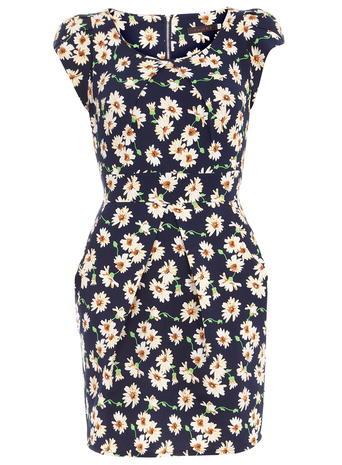 Dorothy Perkins *tenki Blue Daisy Print Dress