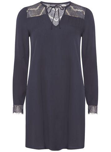 Dorothy Perkins *vila Navy Lace Trim Tunic