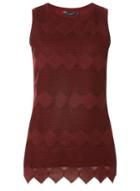 Dorothy Perkins Berry Chevron Lace Shell Top