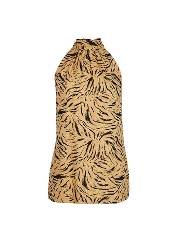 Dorothy Perkins *tall Tiger Print High Neck Top