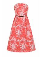 Dorothy Perkins *little Mistress Coral Jacquard Midi Dress