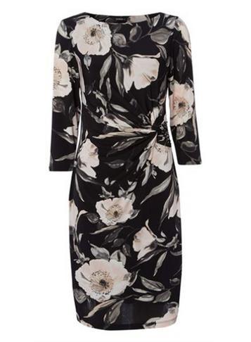 Dorothy Perkins *roman Originals Black Ruched Waist Dress