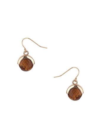 Dorothy Perkins Brown Stone Drop Earring