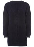 Dorothy Perkins Navy Cable Tunic Top