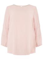 Dorothy Perkins Dp Curve Dusty Pink Tuck Blouse