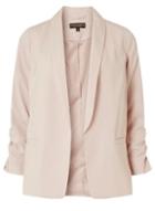 Dorothy Perkins Stone Ruched Sleeve Blazer