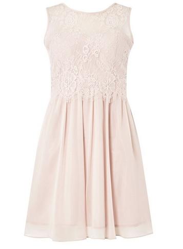 *showcase Petite Blush 'lola' Prom Dress