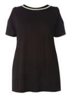 Dorothy Perkins Dp Curve Black Necklace Trim Top