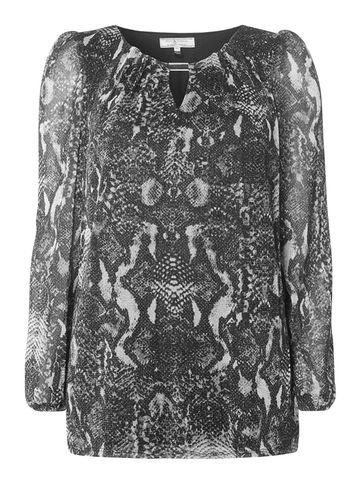 Dorothy Perkins *billie & Blossom Tall Grey Snake Print Blouse