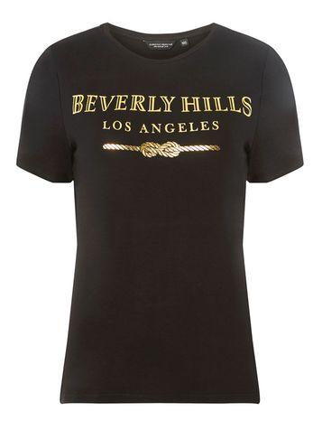 Dorothy Perkins Black Beverly Hills Motif T-shirt