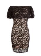 Dorothy Perkins *quiz Black Lace Bardot Dress