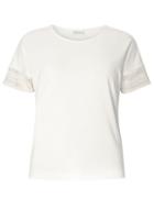 Dorothy Perkins *vila White Lace Sleeve T-shirt