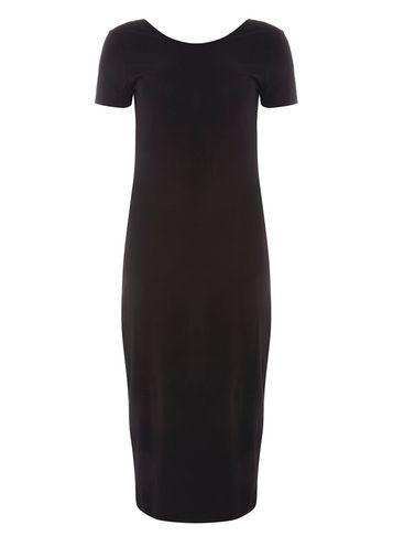 Dorothy Perkins *only Black Plain Midi Bodycon Dress