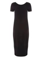 Dorothy Perkins *only Black Plain Midi Bodycon Dress