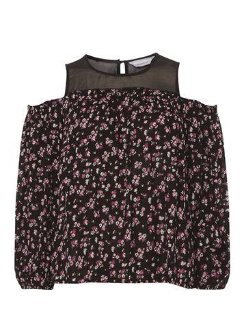 Dorothy Perkins Petite Ditsy Print Cold Shoulder Top