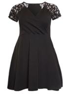 Dorothy Perkins *quiz Curve Black Wrap Dress