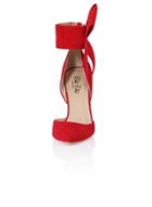 Dorothy Perkins *chi Chi London Red Oversize Bow Detail Heeled Court Shoes