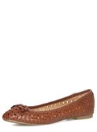 Dorothy Perkins Tan Woven Round Toe Pumps