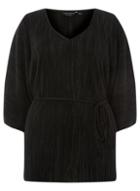 Dorothy Perkins *dp Curve Black Plisse Batwing Top