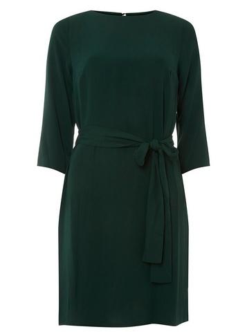 Dorothy Perkins Green Tie Belt Shift Dress