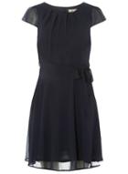 Dorothy Perkins *billie & Blossom Petite Navy Fit And Flare Dress