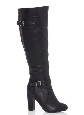 Dorothy Perkins *quiz Black Buckle Strap Boots