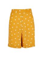 Dorothy Perkins *tall Yellow Spot Print Shorts