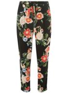 Dorothy Perkins Black And Red Floral Print Joggers