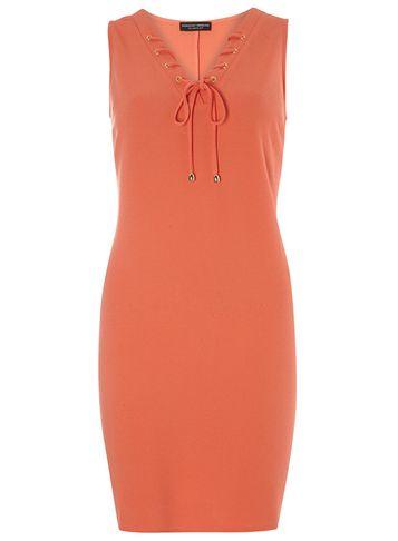 Dorothy Perkins Coral Tie Detail Shift Dress