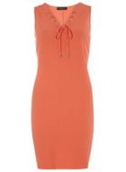 Dorothy Perkins Coral Tie Detail Shift Dress