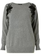 Dorothy Perkins *dp Curve Grey Applique Batwing Jumper