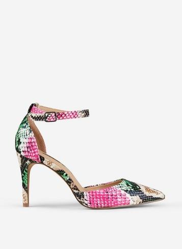 Dorothy Perkins Pink Snake Print Demi Court Shoes