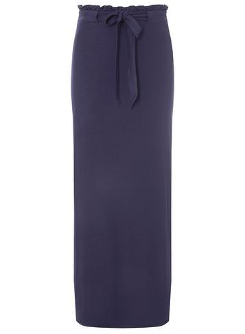 Dorothy Perkins Navy Tie Waist Maxi Skirt