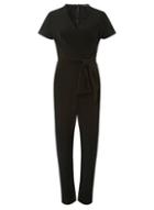 Dorothy Perkins Black Wrap Front Jumpsuit