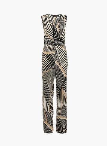 Dorothy Perkins Multi Coloured Geometric Print Plisse Wrap Jumpsuit