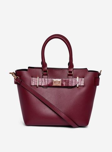 Dorothy Perkins Berry Red Belted Tote Bag