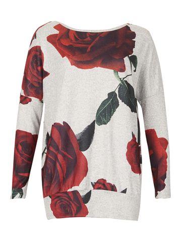 Dorothy Perkins *izabel London Grey Printed Sweatshirt