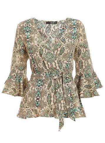 *quiz Green Snake Print Top