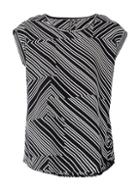 *izabel London Multi Colour Abstract Stripe Print T-shirt