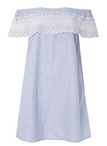 Dorothy Perkins Chambray Broderie Bardot Dress