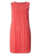 Dorothy Perkins Coral Broderie Shift Dress
