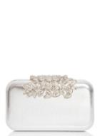 *quiz Silver Ornate Clip Box Clutch Bag