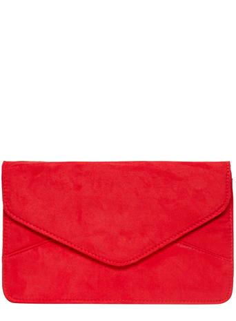 Dorothy Perkins Red Suedette Clutch