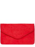 Dorothy Perkins Red Suedette Clutch