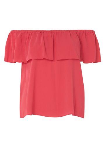Dorothy Perkins Pink Ruffle Bardot Top