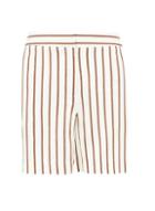 Dorothy Perkins Petite White Stripe Print Knee Shorts